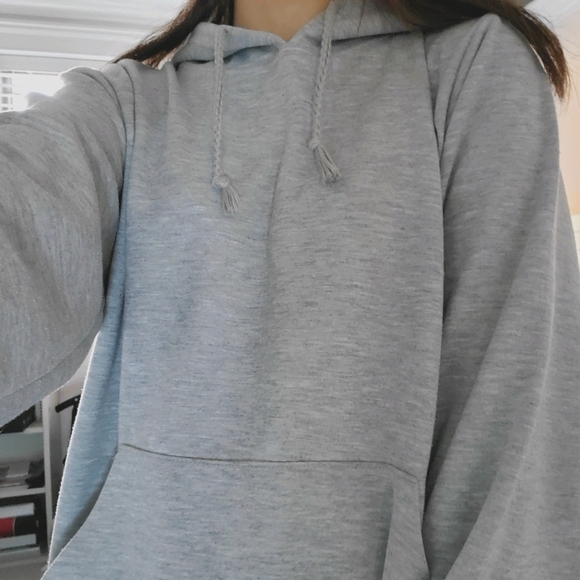 Grey Drawstring Hoodie - Picture 1 of 3